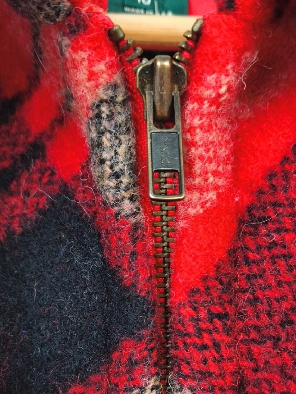 Ralph Lauren Vintage Red and Black Plaid Wool Chore Coat - Picture 3 of 9